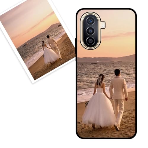 KARTXITAI Funda Personalizada Compatible con Huawei Nova Y71, Carcasa Personalizado con tu Foto o Texto Imagen, Protectora con Tacto Suave y Sedoso,Gel Flexible,Regalo Original -Negro