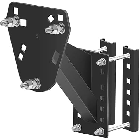Spare Tire Carrier,Kunzye Spare Tire Carrier Mount Bracket for Trailer,Powder Coat Steel Black, Fits 4 & 5 & 6 & 8 Lugs Trailer Wheels on 4", 4.5'', 4.75'', 5", 5.5",6" or 6.5" Bolt Patterns Cover