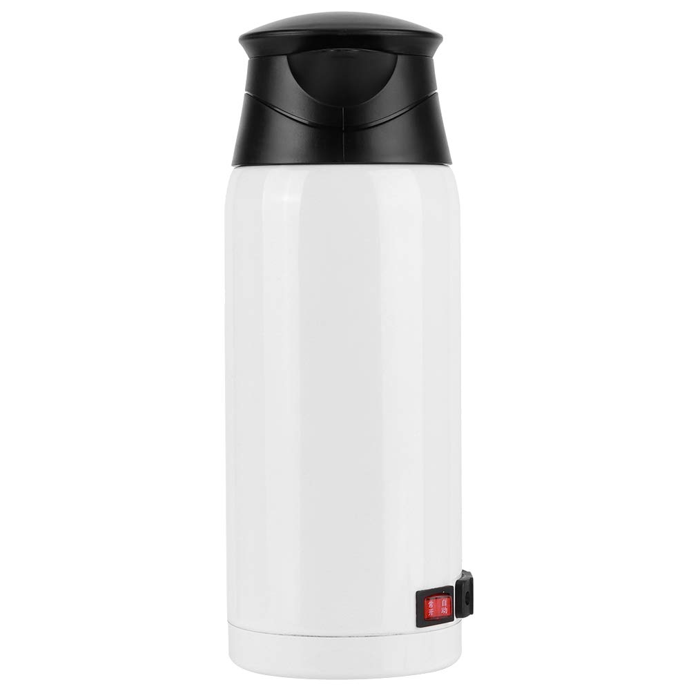 Czajnik elektryczny 12 V 800 ml samochód o dużej pojemności 12 V 24 V do samochodu, czajnik wodny, czajnik elektryczny (WHITE)