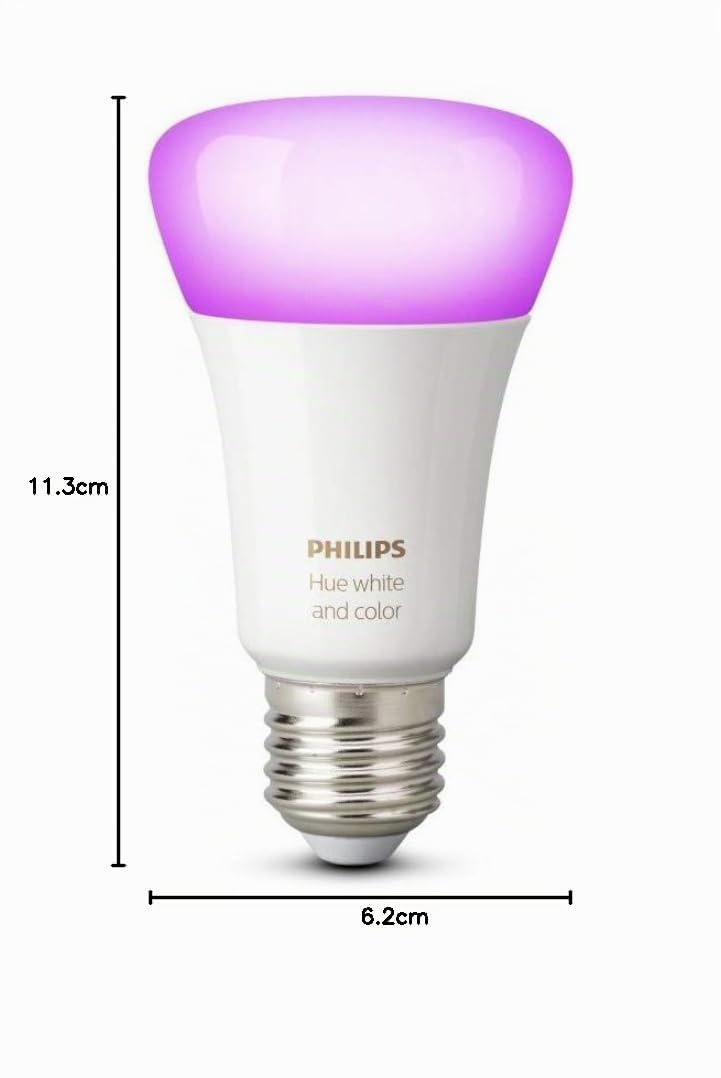 Philips Hue Pack de 2 Bombillas Inteligentes LED E27, con Bluetooth, Luz Blanca y Color, Compatible con Alexa y Google Home