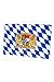 Produktbild Bayerische Fahne, Rautenmuster, Wappen, 100% Polyester, 90 x 150 cm, Außenbereich, Garten, Partykeller
