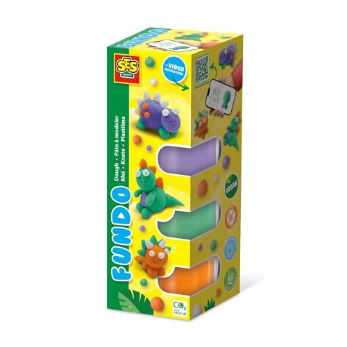 SES Creative 00812 FunDo Dough Dinos – Set de pâte créatif pour s'amuser préhistorique