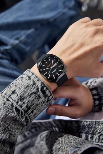 Image of Daniel Hechter Paris Bercy Collection Analog Quartz Watch for Men with Square Dial, Day-Date Display, Crystal Hour Markers and Silicone Strap - DHM1053