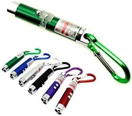 YBN Plastic Laser Pointer Torch With Emergency Hazard Led Light And Hook, Xs (Multicolor)