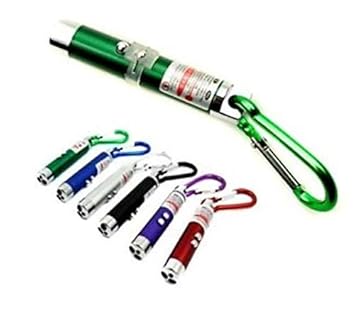 YBN Plastic Laser Pointer Torch With Emergency Hazard Led Light And Hook, Xs (Multicolor)