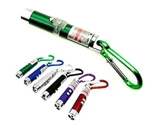 YBN Plastic Laser Pointer Torch With Emergency Hazard Led Light And Hook, Xs (Multicolor)