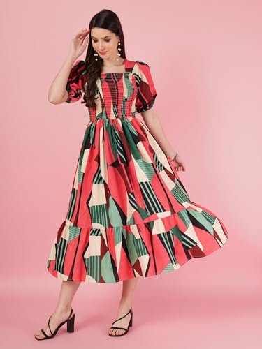 Image of OTABU | Elevated Elegance Redefining Style with the Smocked A-line Midi Dress
