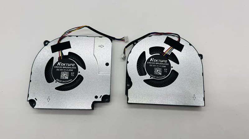 Laptop CPU +GPU Cooling Fan Replacement for Clevo NH50EA NH50RA Series 6-31-NH5E2-102 6-31-NH5E2-202 EFC-70100V1-0AH EGC-77100V1-0AH