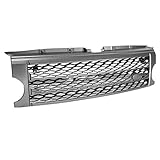 R&L Racing Front Hood Grill Grille Abs Compatible with 05-09 Lr3 Discovery 3 Gray Honeycomb Mesh