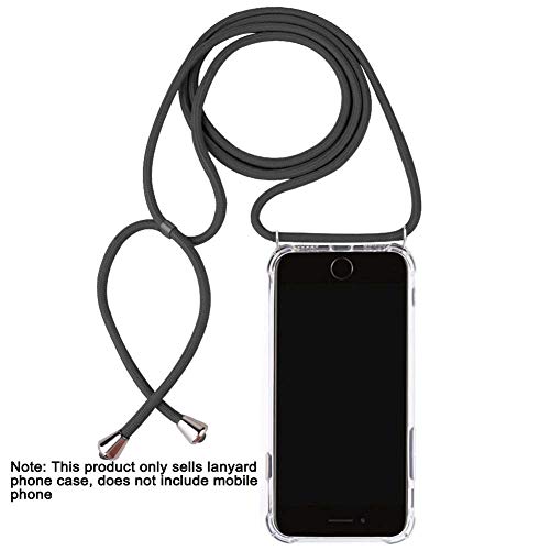 MOOBOM Protettivo Telefono Custodia Tracolla Collana Cavo Custodia Silicone Trasparente Custodia con Corda per iPhone XR 6.1 inch - Colori Assortiti, I