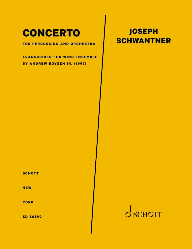 Concerto: for percussion and orchestra. Schlagzeug solo und Bläser-Ensemble. Partitur.
