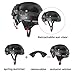German Style Motorcycle Helmet - DOT Approved Vintage Leather Novelty Half Helmets for Motorcycle with Goggles/Visor, Removable Lining/Earmuffs, for Cruiser Scooter Chopper Moped, for Adults Men Women