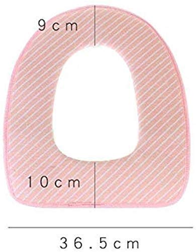 YLKCU 2 Stück weicher Badezimmer Toilettensitzbezug, Toilettensitzkissen Addensare sede di toletta del Rilievo Pulsante Colla Calda Sedile Rondella di addestramento Della toletta Sitzbezug Geeignet – Bild 3