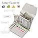 RNIEGA Small Wallet Women Leather RFID Blocking Card Holder Compact Wallet Zipper Coin Pocket with ID Window