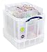 Produktbild Really Useful Box 35 Liter Kunststoff Aufbewahrungsbox mit XXL Deckel und 4 Ablagen klar