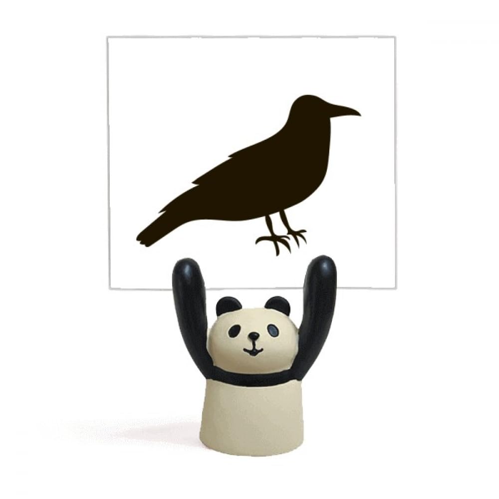 Porte-mémo corbeau dessin animé mignon panda noir support note