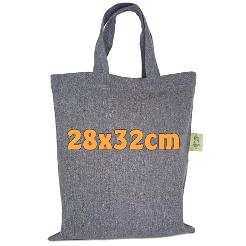 Cottonbagjoe | Baumwolltaschen zum Bemalen | 28x32 cm | Stoffbeutel | DIY | Bauwollbeutel | kurze Henkel | DIN A4 | Geschenktasche | Jutebeutel (Recycle, 10 Stk.)