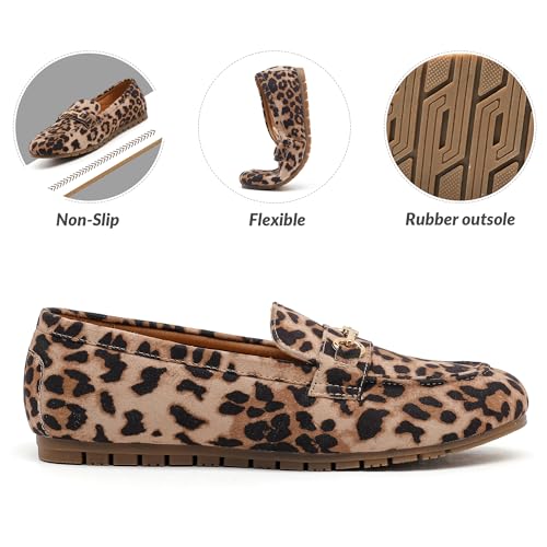 Image of BGSTGUDS Women's Wide Loafers Shoes Cute Dressy Shoes Ladies Comfort Slip Ons Work Shoes