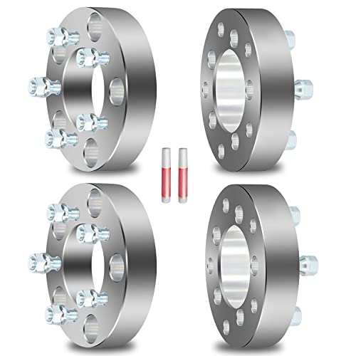 SCITOO 4X 1.5 inch 5 Lug Wheel Spacers Adapters 5x5.5 to 5x4.5 5x139.7mm to 5x114.3mm Compatible with F100 E100 Econoline Wheel Spacers for Ramcharger Wheel Spacers with 1/2 Studs