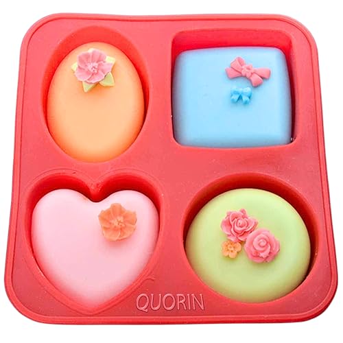 Image of Liquid Soap Colour Kit with 4-Cavity Silicone Mold - 8 Vibrant Shades (15ml Each) | Skin-Safe Pigments for Melt & Pour Craft, Handmade Bars & DIY Gifting
