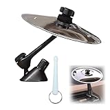 Car Cymbal Dashboard Vent Mount Mini Percussion Instrument Silver Alloy with Stick for Drummer Entertainment Vehicle Decor Fun Gift Idea for Music Lovers