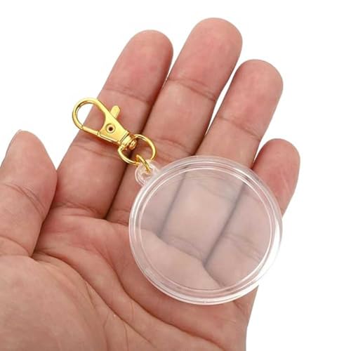 Set 4 portamonedas transparentes de plástico con llavero miniatura 2