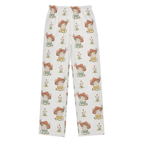 Cute Mushroom Butterfly Boys Pants for Kids Jogger Pants with Pockets S-XL