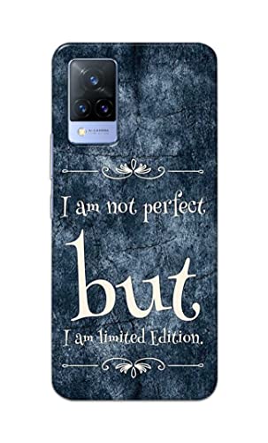 Image of Printed Hard Back Cover Case for Vivo V21 5G Back Cover (I Am Not Perfect I Am Limited Edition) -1803
