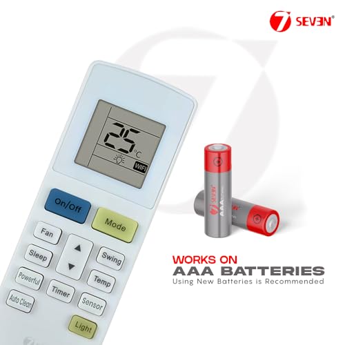 Image of 7SEVEN Compatible O General AC Remote YAW1f12 Model 222 Suitable for ASGA18BMAA-B ASGA12BMWB 1 1.5 2 Ton Spilt and Window Air Conditioner - Match Keys Exactly with Existing AC Remote Controller