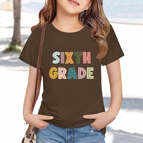 Back to School Shirts Sixth Grade Graphic Boys Girls Short Sleeve First Day of Preschool Tops Crew Neck Clothes4