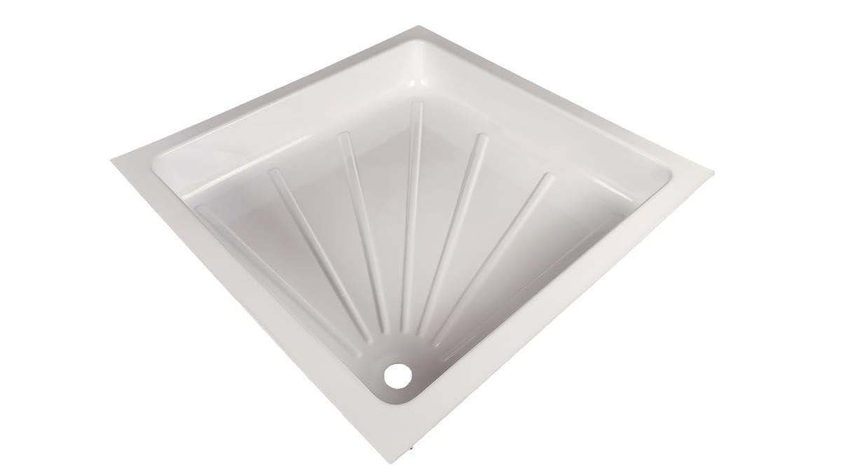 Bandeja de ducha para autocaravana, 580 x 580 mm, color blanco 25081W