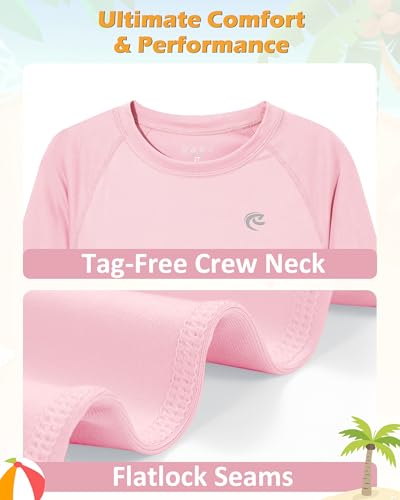 Image of Boys UPF 50+ Swim Shirt Long Sleeve, 1 or 2 Pack Rash Guard Tops