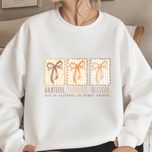 Gratefuls Thankfuls Blessed Sweatshirt God Is Faithful In Every Season Sweatshirt3