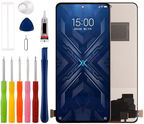 [Not Support Fingerprint ] Duotipa TFT LCD Display Touch Screen Digitizer Assembly Replacement for Xiaomi Black Shark 4 Pro Black Shark PRS-H0 6.67'' with Technical Repair Tools Kit