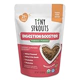 Tiny Sprouts Organic Milled Chia & Flaxseed Digestion Blend + Probiotics + Vitamin D3...