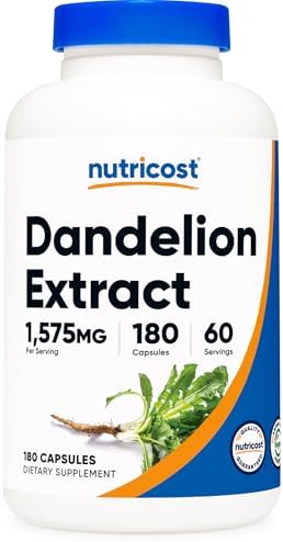 Nutricost Dandelion Extract 180 Capsules for 60 Servings Per Bott...