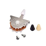 Designed to fit American made Standard Fd Strat guitars with 5-way pickup switches 3/16" lever blade uses USA switch tips. Includes #6-32 thread mounting screws Package includes one 5 way switch with two mounting screws and 3 switch tips Spring loade...