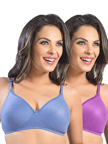 Image of SONARI Womens Non Padded Cotton Bra | Wire Free, Medium Coverage, Seamless Cups, Comfortable Polyester Cotton Blend Fabric | Adjustable Straps, Ideal for Everyday Wear - Smile