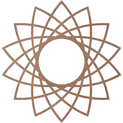 Image of Ekena Millwork 32 inchOD x 12 3 /8 inchID x 3 /8 inchT Eleanor Wood Fretwork Pierced Ceiling Medallion, Wood (Paint Grade)