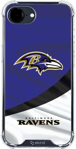 Skinit Clear Phone Case Compatible with iPhone 16e - Officially Licensed NFL Baltimore Ravens Design