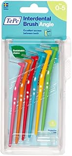 TePe Angle Interdental Brushes Mixed Pack / Samples of Every Size / Easy and simple interspace cleaning with long handle and angled neck / 2 x 6 brushes