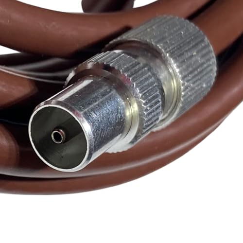 Câble coaxial RF mâle 9m marron pour brancher la TV loin de la prise