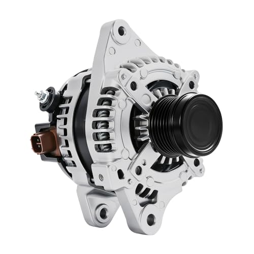 11385N Alternator Replacement for 1.8L L4 2009-2011 Toyota Corolla 09-10 Matrix 09-10 Pontiac Vibe 08-14 Scion xD 100 Amp 12V 6-Groove Clutch Pulley 12897 270600T040 AL3370X 0986CR6103 88975507