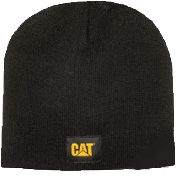 Toddler CAT Caterpillar Beanie Stocking Cap Black w/Logo hat Gift Toboggan ski