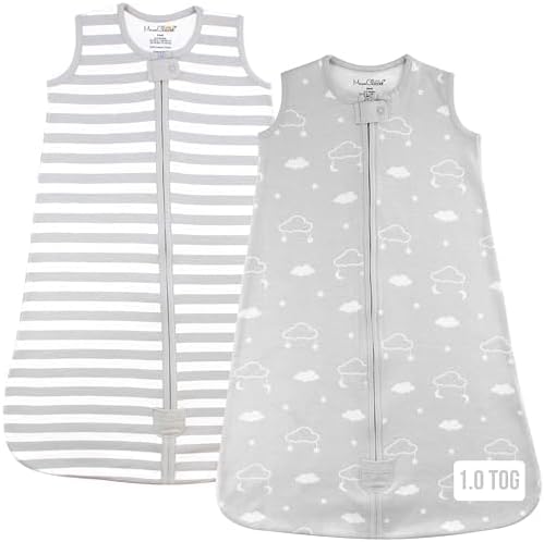 Mama Cheetah Baby Sleep Sack 1.0 TOG, Organic Cotton Baby Wearable Blanket with Two-Way Zipper, Swaddle Transition Baby Sleeping Bag for Newborn Infant Toddler Boy Girl, 0-3 Months