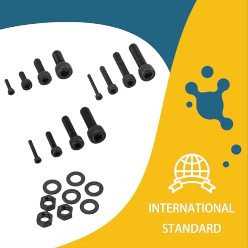 woshilaoDS 1230 Pcs M2 M3 M4 M5 Bolts and Nuts Set, Hex Socket Head Cap Screws Bolts and Nuts and Washers Set - Image 3