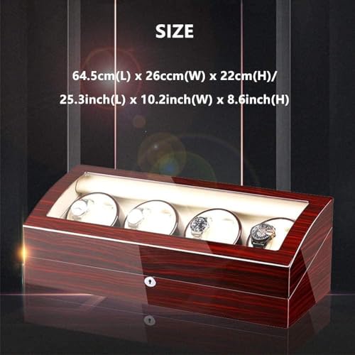 FENOKD Automatic Watch Winder Box for 8 Watches + 9 Storage Light Quiet Motor Large Capacity Wood Shell Piano Paint Exterior