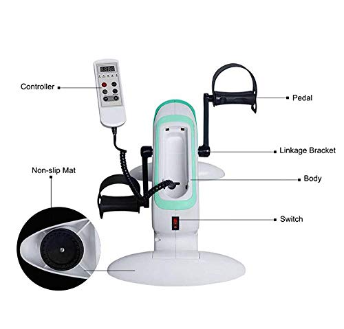 Fitness gemotoriseerde elektrische hometrainer/pedaaltrainer, venter voor beenarm- en kniehersteloefening met kabelafstandsbediening, ideaal voor senioren en ouderen - Afbeelding 7