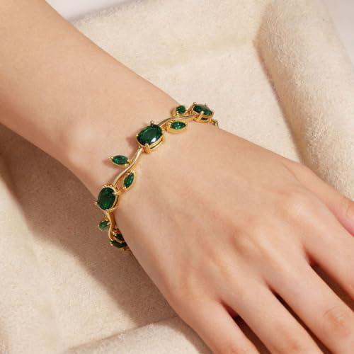 Image of Shining Diva Fashion Tulip Bracelet for Women, Floral Crystal, Anti Tarnish Jewellery Stylish Bracelet Gifts for Girls