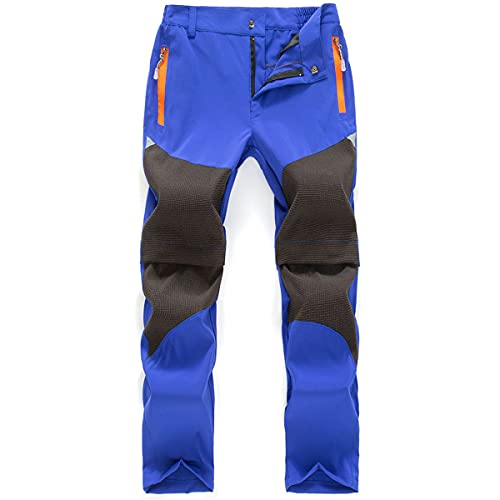 FAIRYRAIN Pantalon fonctionnel 2 en 1 Séchage rapide Réflecteurs Pantalon d'extérieur Pour le sport et les loisirs Fin Léger Pour l'été Pour la randonnée le trekking Bleu 116 cm122 cm Cover